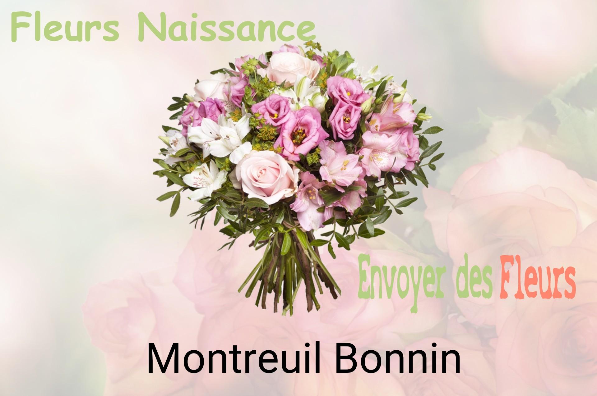 Bouquet de fleurs de naissance livré à Montreuil-Bonnin