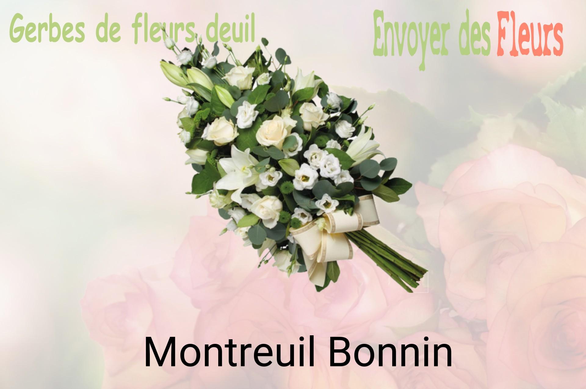 Gerbe de fleurs de deuil livrée à Montreuil-Bonnin